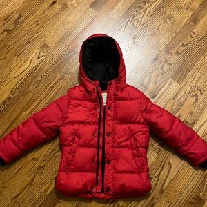 Zara red kids puffer